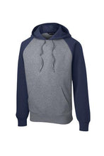 Load image into Gallery viewer, Custom Printed Raglan Colorblock Pullover Hooded Sweatshirt Add Your Logo or Text - Jittybo's Custom Clothing & Embroidery