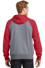 Load image into Gallery viewer, Custom Printed Raglan Colorblock Pullover Hooded Sweatshirt Add Your Logo or Text - Jittybo's Custom Clothing & Embroidery