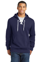 Load image into Gallery viewer, Custom Embroidered Lace Up Pullover Hooded Sweatshirt - Jittybo's Custom Clothing & Embroidery