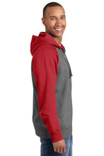 Load image into Gallery viewer, Custom Embroidered Raglan Colorblock Full-Zip Hooded Fleece Jacket Add Your Logo or Text - Jittybo's Custom Clothing & Embroidery