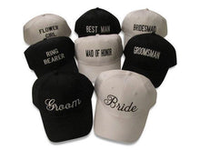 Load image into Gallery viewer, Custom Wedding BRIDESMAIDS Matching Caps ( 8 hat bundle ) - Jittybo's Custom Clothing & Embroidery