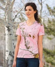 画像をギャラリービューアに読み込む, CUSTOM Embroidered Outdoors Realtree Ladies V-Neck T-Shirt - Jittybo's Custom Clothing & Embroidery
