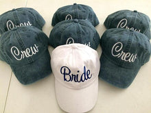 Load image into Gallery viewer, Custom Wedding BRIDESMAIDS Matching Caps ( 8 hat bundle ) - Jittybo's Custom Clothing & Embroidery