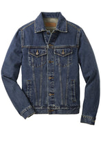 画像をギャラリービューアに読み込む, CUSTOM Embroidered Men's Denim Jacket Add Your Logo or Text - Jittybo's Custom Clothing & Embroidery