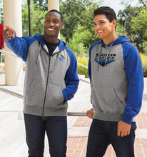 Load image into Gallery viewer, Custom Printed Raglan Colorblock Pullover Hooded Sweatshirt Add Your Logo or Text - Jittybo's Custom Clothing & Embroidery