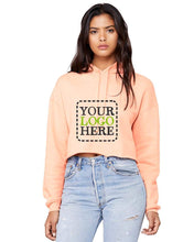 Charger l'image dans la galerie, Custom Embroidered Womens Bella+Canvas Cropped Fleece Hoodie ADD your text or logo - Jittybo's Custom Clothing & Embroidery