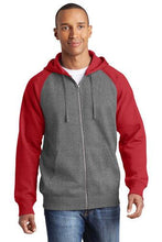 Load image into Gallery viewer, Custom Embroidered Raglan Colorblock Full-Zip Hooded Fleece Jacket Add Your Logo or Text - Jittybo's Custom Clothing & Embroidery