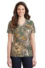 画像をギャラリービューアに読み込む, CUSTOM Embroidered Outdoors Realtree Ladies V-Neck T-Shirt - Jittybo's Custom Clothing & Embroidery