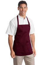 画像をギャラリービューアに読み込む, Custom EMBROIDERED Medium-Length Apron with Pouch Pockets - Jittybo's Custom Clothing & Embroidery