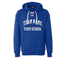 Load image into Gallery viewer, Custom Embroidered Lace Up Pullover Hooded Sweatshirt - Jittybo's Custom Clothing & Embroidery