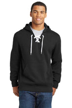 Load image into Gallery viewer, Custom Embroidered Lace Up Pullover Hooded Sweatshirt - Jittybo's Custom Clothing & Embroidery