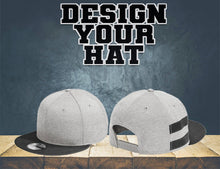 画像をギャラリービューアに読み込む, Custom Embroidered New Era Shadow Heather Striped Flat Bill Snapback Cap - Jittybo's Custom Clothing & Embroidery