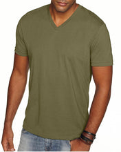 Lade das Bild in den Galerie-Viewer, CUSTOM PRINTED Next Level Men&#39;s Sueded V-Neck T-Shirt - Jittybo&#39;s Custom Clothing &amp; Embroidery
