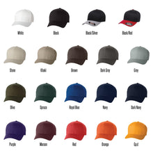 Load image into Gallery viewer, Custom Flexfit / Flex Fit 6277 Curved Bill / Personalized Embroidery / Your Custom Hat / Flexfit Baseball Caps / Embroidered Hats / Custom - Jittybo&#39;s Custom Clothing &amp; Embroidery
