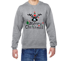 Lade das Bild in den Galerie-Viewer, Christmas Ugly Sweater (Merry Christmas Reindeer) - Jittybo&#39;s Custom Clothing &amp; Embroidery
