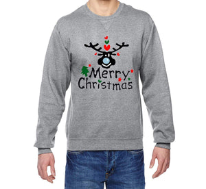 Christmas Ugly Sweater (Merry Christmas Reindeer) - Jittybo's Custom Clothing & Embroidery