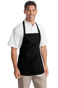 Custom EMBROIDERED Medium-Length Apron with Pouch Pockets - Jittybo's Custom Clothing & Embroidery