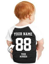 Lade das Bild in den Galerie-Viewer, Custom Infant Baseball Bodysuit / Baby Romper / Infant Bodysuit / Toddler Customized Bodysuit / Personalized baby Clothes / Your text Here - Jittybo&#39;s Custom Clothing &amp; Embroidery
