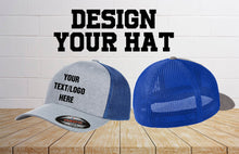 画像をギャラリービューアに読み込む, Custom Embroidered Flexfit Trucker Hat Add your logo or text - Jittybo&#39;s Custom Clothing &amp; Embroidery
